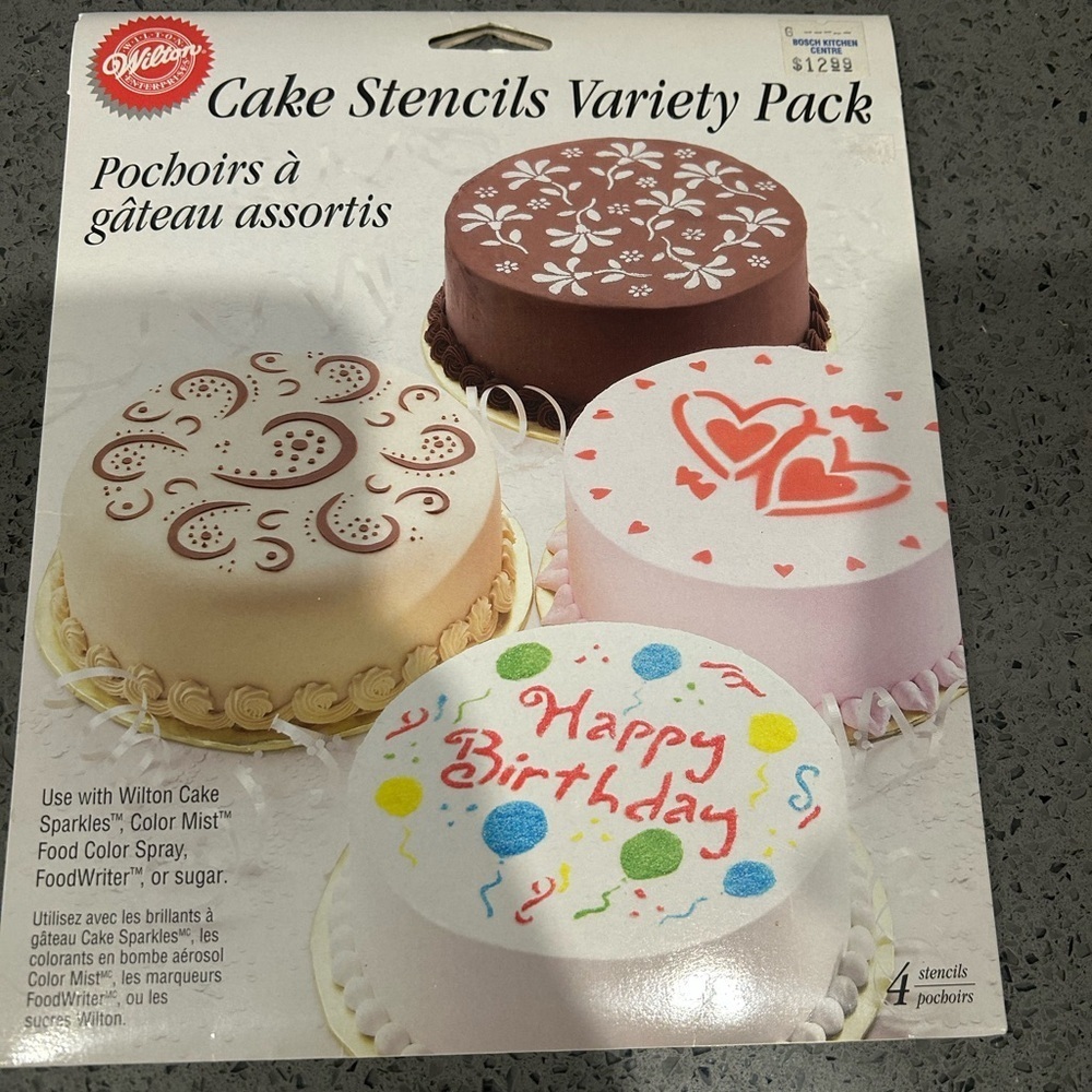 🧡5/$25🧡Wilton Cake Stencils Variety Pack